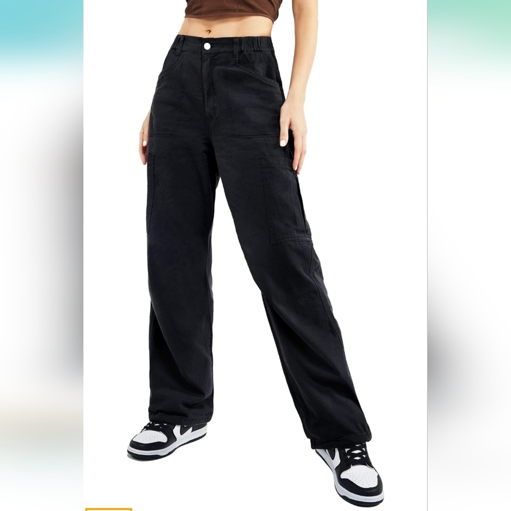 Znyeth Cargo Pants Cotton Wide Leg size medium